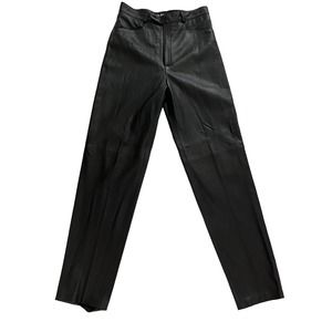 Vintage Lamb Leather Deadstock New High Rise Unisex Pants Women Size 28